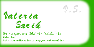 valeria sarik business card